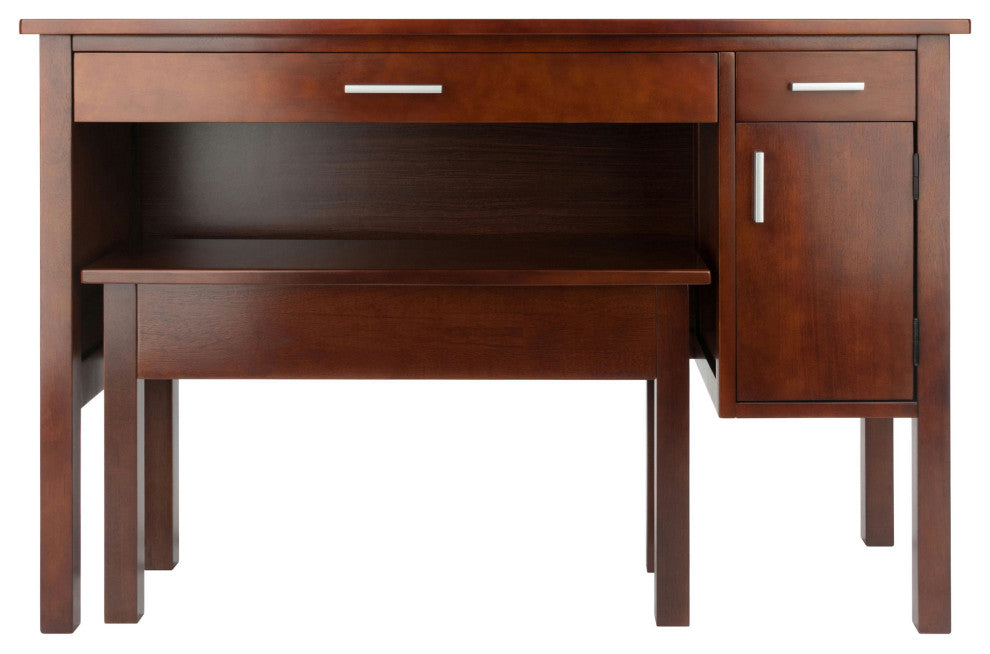 Emmett 2-Pc Desk with Bench, Walnut
