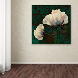 Tina Lavoie 'Poppies In Verdigris And Rust' Canvas Art, 18" x 18"