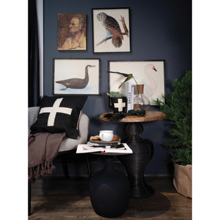 Metal Textured Table, Black