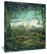 "Green Forest Glade" Landscape Art Canvas Print, 30"x40"