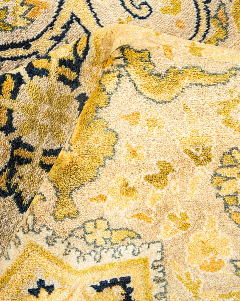 Mogul, One-of-a-Kind Hand-Knotted Area Rug  - Ivory, 6' 1" x 9' 0"