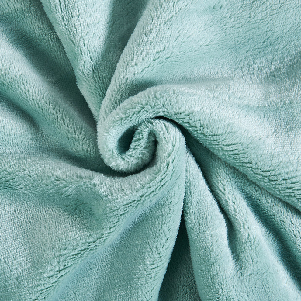 Sequin Embroidered Throw Blanket, Harbor Grey