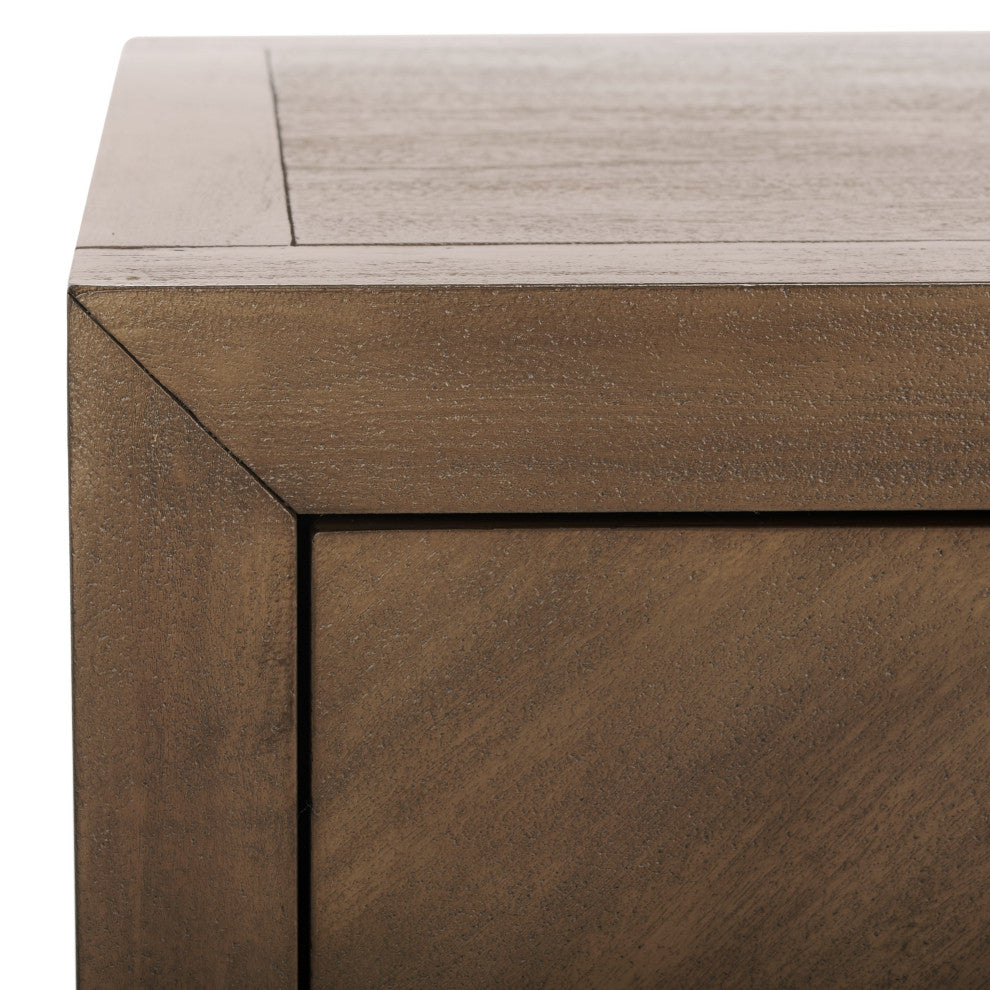 Safavieh Couture Steve 2 Drawer Wood Nightstand, Brown
