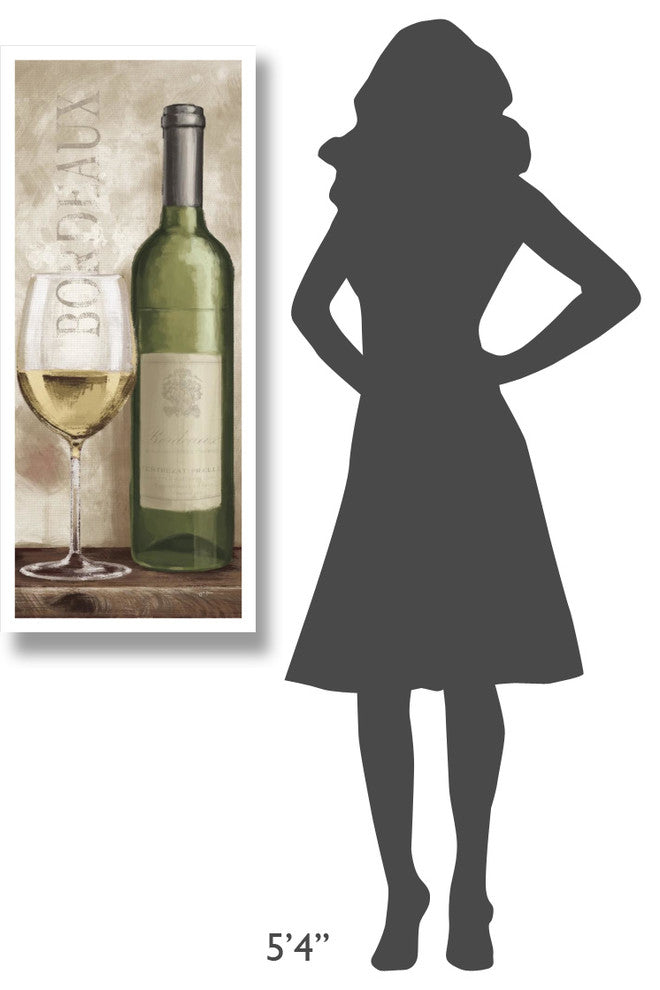 "Wine in Paris V White Wine" Digital Paper Print by Janelle Penner, 18"x42"