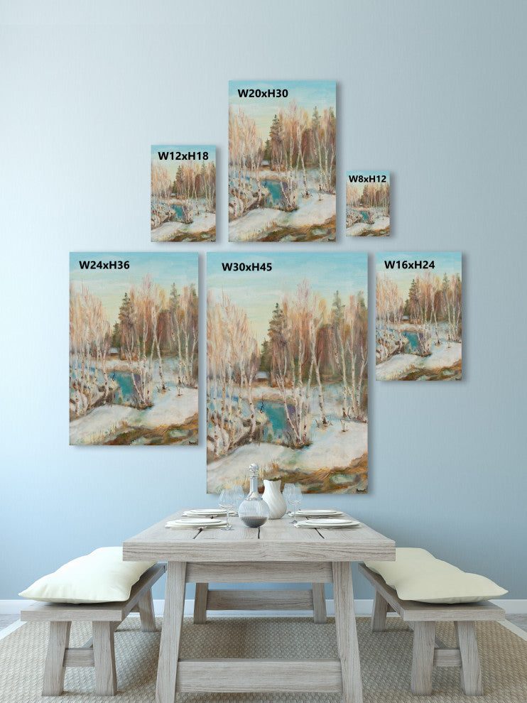 "Day Dreams in Streams" Painting Print on Wrapped Canvas, 20x30