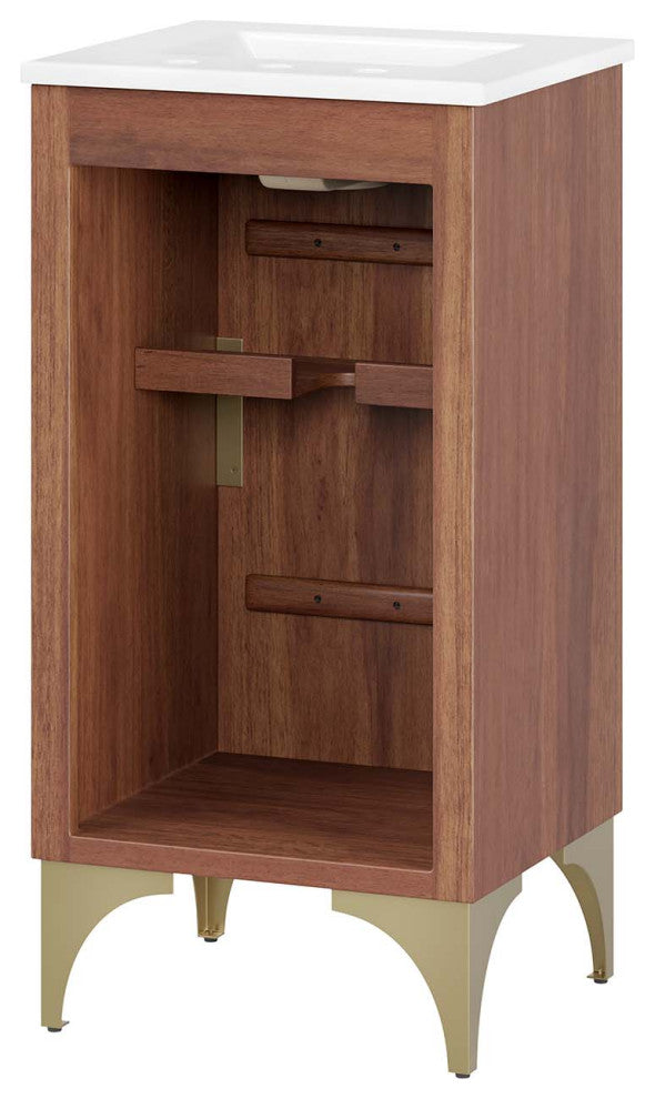 Daylight 18" Bathroom Vanity, White Walnut