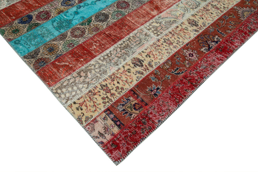 Rug N Carpet - Handmade Oriental 6' 8" x 10' 0" Antique Patchwork Area Rug
