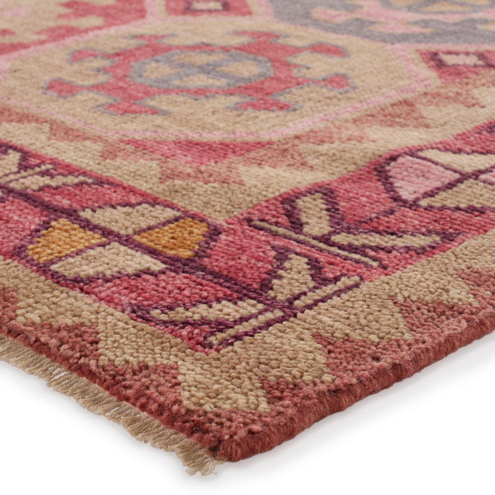 Jaipur Living Zetta Hand-Knotted Medallion Pink Rug, 8'x10'