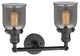 Small Bell 2-Light Bath Fixture, Smoked Glass, Oil Rubbed Bronze