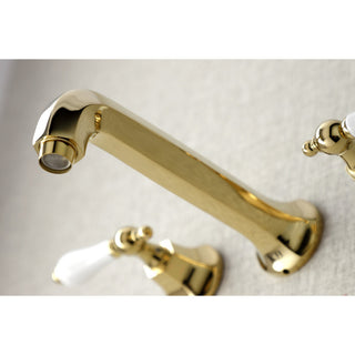 KS4022PL 2-Handle Wall Mount Tub Faucet, Polished Brass