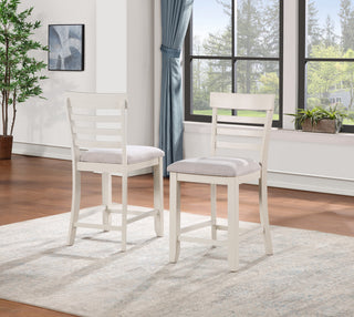 Hyland 24" Counter Stool, White, Set of 2