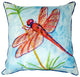 Betsy Drake Red Dragonfly Extra Large Pillow 22x22