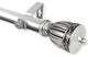 Kingsman 1" Curtain Rod, Satin Nickel, 160"-240"