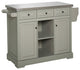 Rolling Kitchen Island with Stainless Steel Top