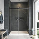 Transolid Madeline 60"x76" Frameless Shower Door with Fixed Panel in Matte Black