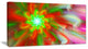 Dance of Red Fractal Flower Petals, Floral Canvas Art Print, 32"x16"