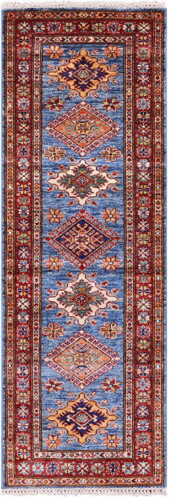 Runner Super Kazak Hand-Knotted Wool Rug 1' 10" X 5' 9" - Q12991