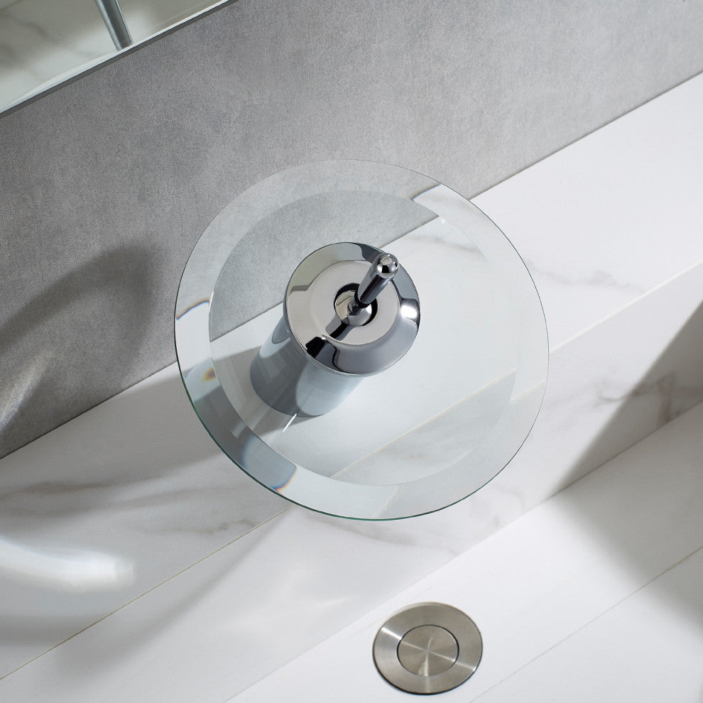 Torino Falls Single Hole Bathroom Faucet, Polished Chrome