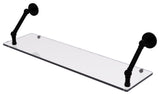 Prestige Skyline 30" Floating Glass Shelf, Matte Black