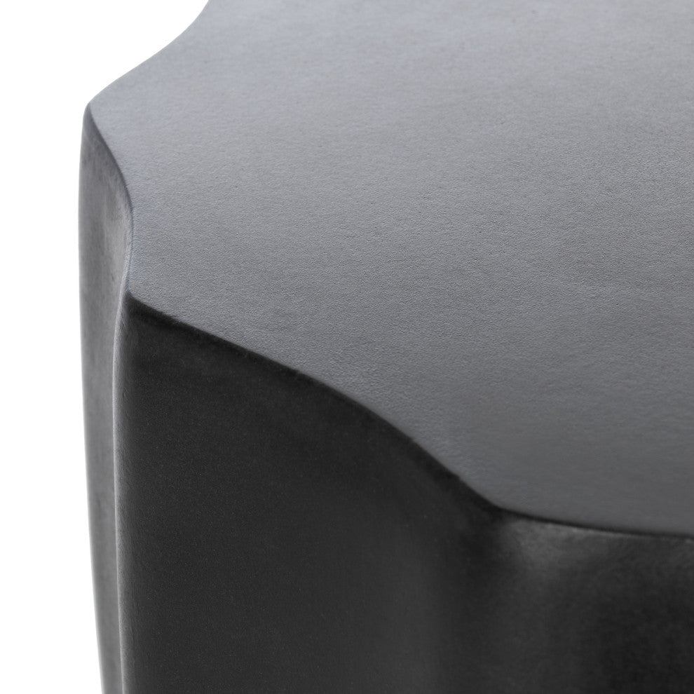 Safavieh Jaslyn Concrete Accent Table, Black