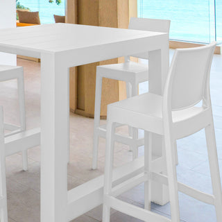 Vegas Maya 5-Piece Bar Set With 39"-55" Extendable White