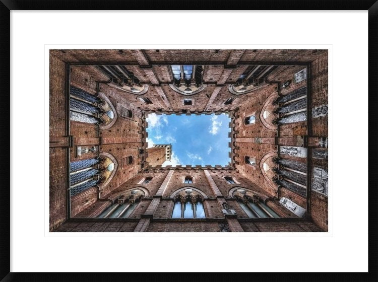 "Il Palazzo del mangia, Siena" Framed Digital Print by Cuomo Massimo, 30x22"