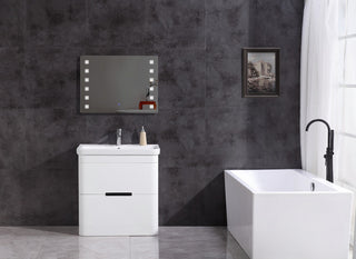 32" Bathroom Vanity With Led Mirror, PVC