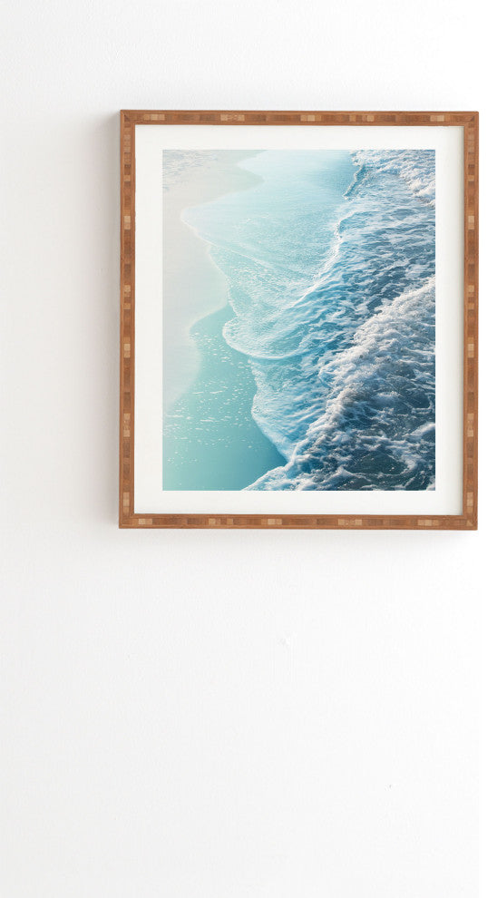 Anita's & Bella's Artwork Turquoise Ocean Dream Waves Framed Wall Art, 11x13"