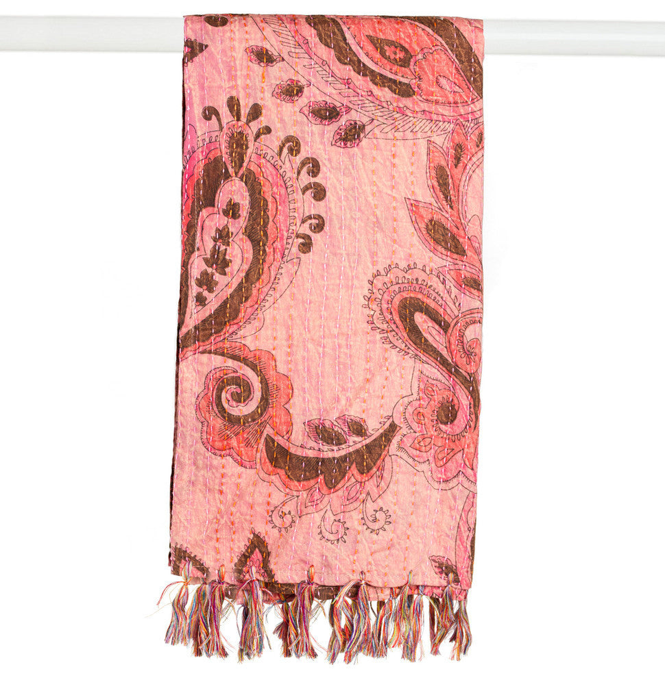 Kantha Cotton Bed Runner, 18"x72"