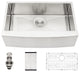Farmhouse 16 Gauge Stainless Steel Apron Front Deep Single Bowl Kitchen Sink, 33x21x10
