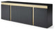 94 X 18 X 35 Black Stainless Steel Buffet