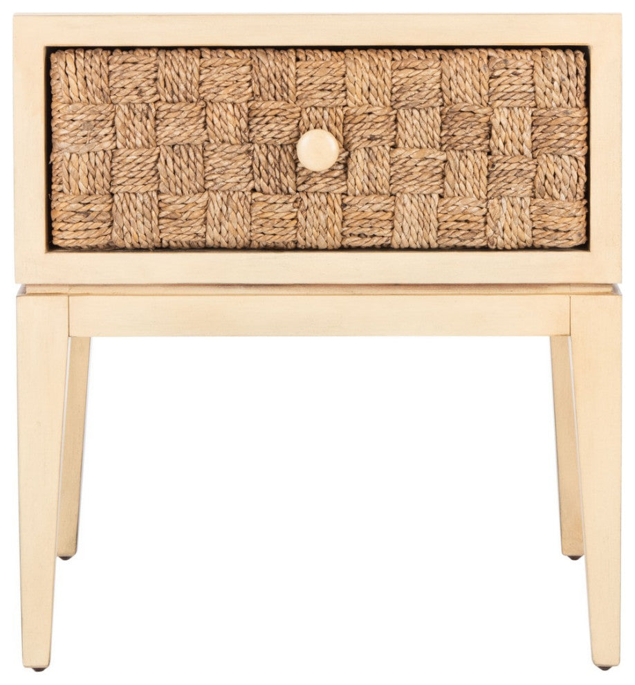 Safavieh Couture Armand Woven Wood Nightstand, Natural