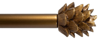 3/4" Pinecone Adjustable Curtain Rod, Renaissance Gold, 48"-84"