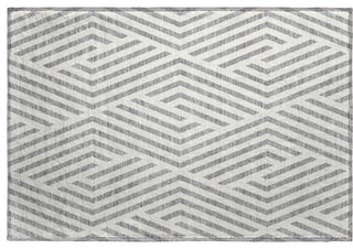 Premium Machine Washable Mayfield AMF550 Gray 1'8" x 2'6" Rug