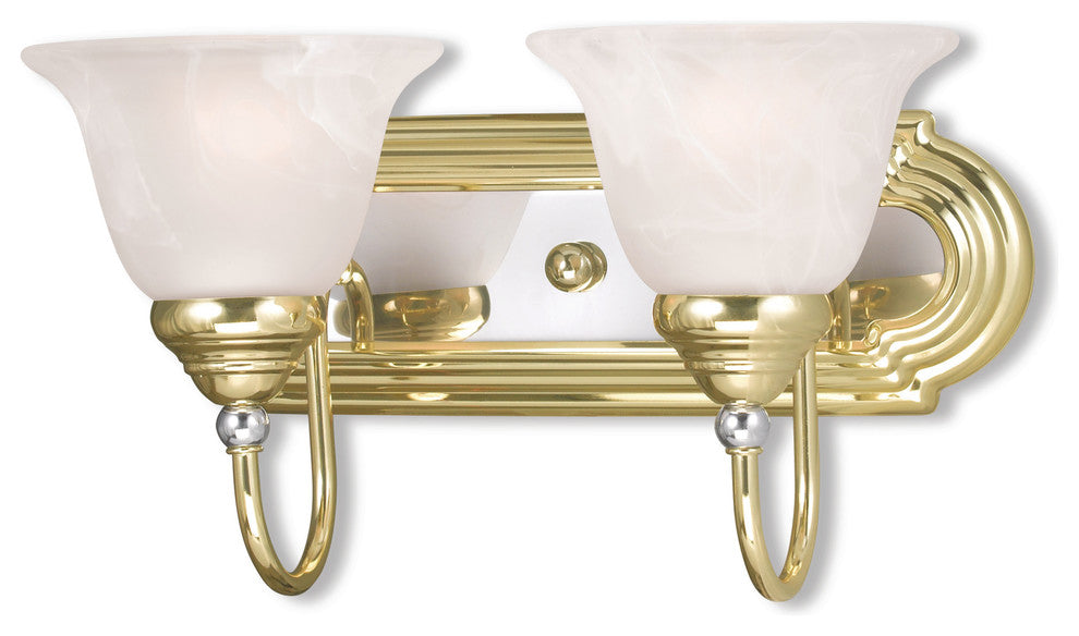 Livex Lighting 2 Light Pb & Polished Chrome Bath Light - 1002-25