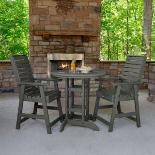 Weatherly 3-Piece Counter-Height Dining Set, Coastal Teak