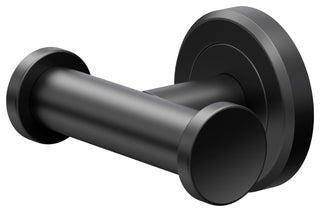 Latitude II Robe Hook, Matte Black, Double