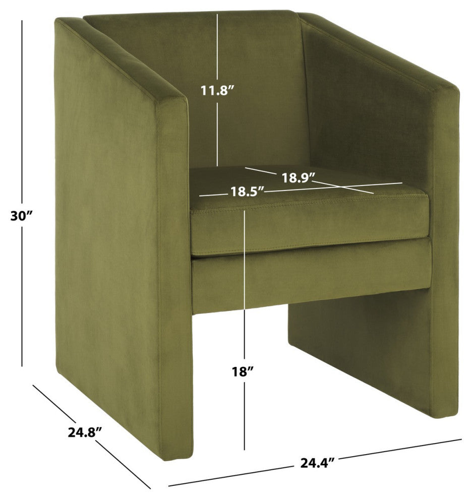 Safavieh Ylva Accent Chair, Olive Green