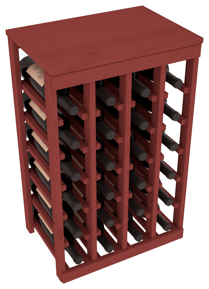 24-Bottle Kitchen Wine Rack,  Pine, Cherry Stain