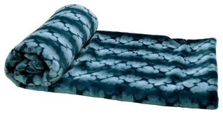 Ballys Faux Fur Throw and Pillow Shell Combo, Deep Teal, 60"x80"