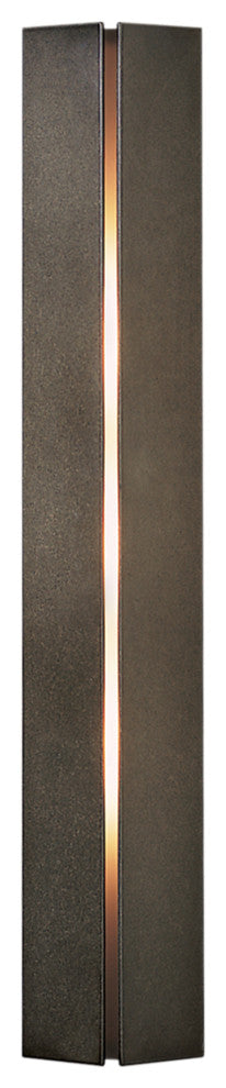 Gallery Small Sconce, Dark Smoke Finish, Ivory Art Glass