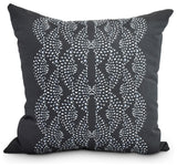 Dotted Focus 26" Black Geometric Print Decorative Throw Pillow