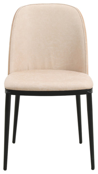 LeisureMod Tule Dining Side Chair, Set of 2, Walnut/Light Brown