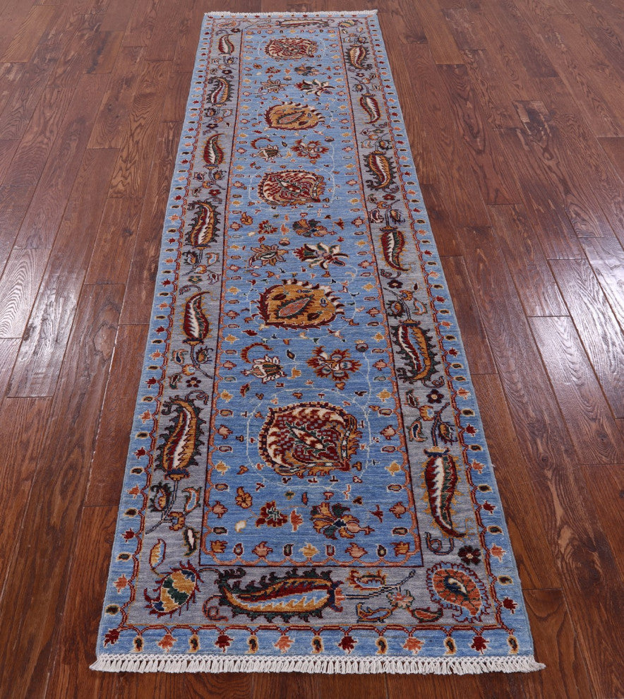 2' 10" X 9' 10" Runner Persian Tabriz Handmade Wool Rug Q10228