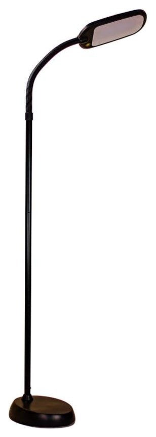 Slim Design LED Bright Reader Natural Daylight Full Spectrum Floor Lamp Black