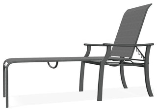 St. Catherine Sling 4-Position Outdoor Chaise Lounge, Titanium/Graphite