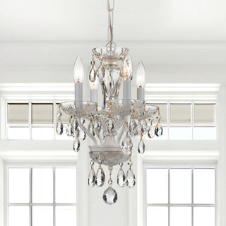 Crystorama Lighting Group 5534-CL-MWP Traditional Crystal 4 Light - English