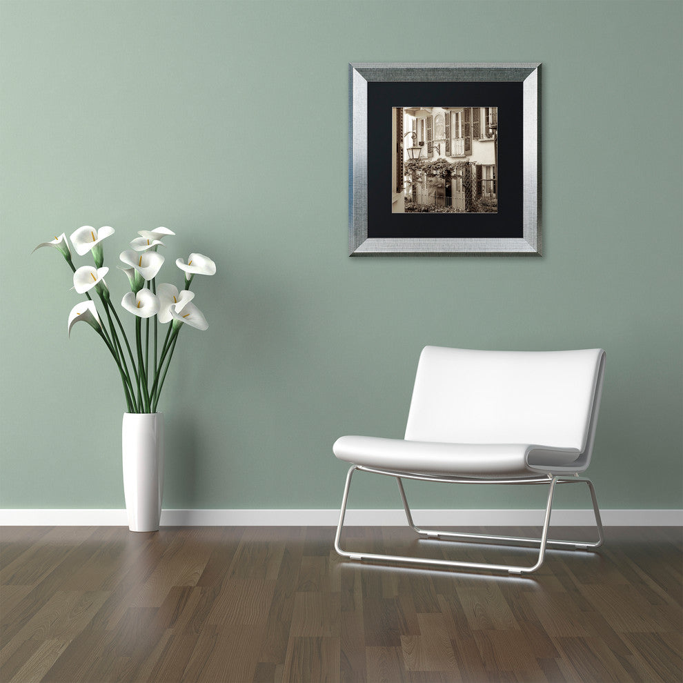 Alan Blaustein ''Bellagio I'' Art, Silver Frame, Black Mat, 11x11