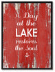 At The Lake Restores The Soul Inspirational, Canvas, Picture Frame, 22"X29"