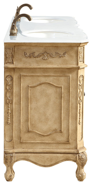 60" Double Bathroom Vanity, Vintage Mint